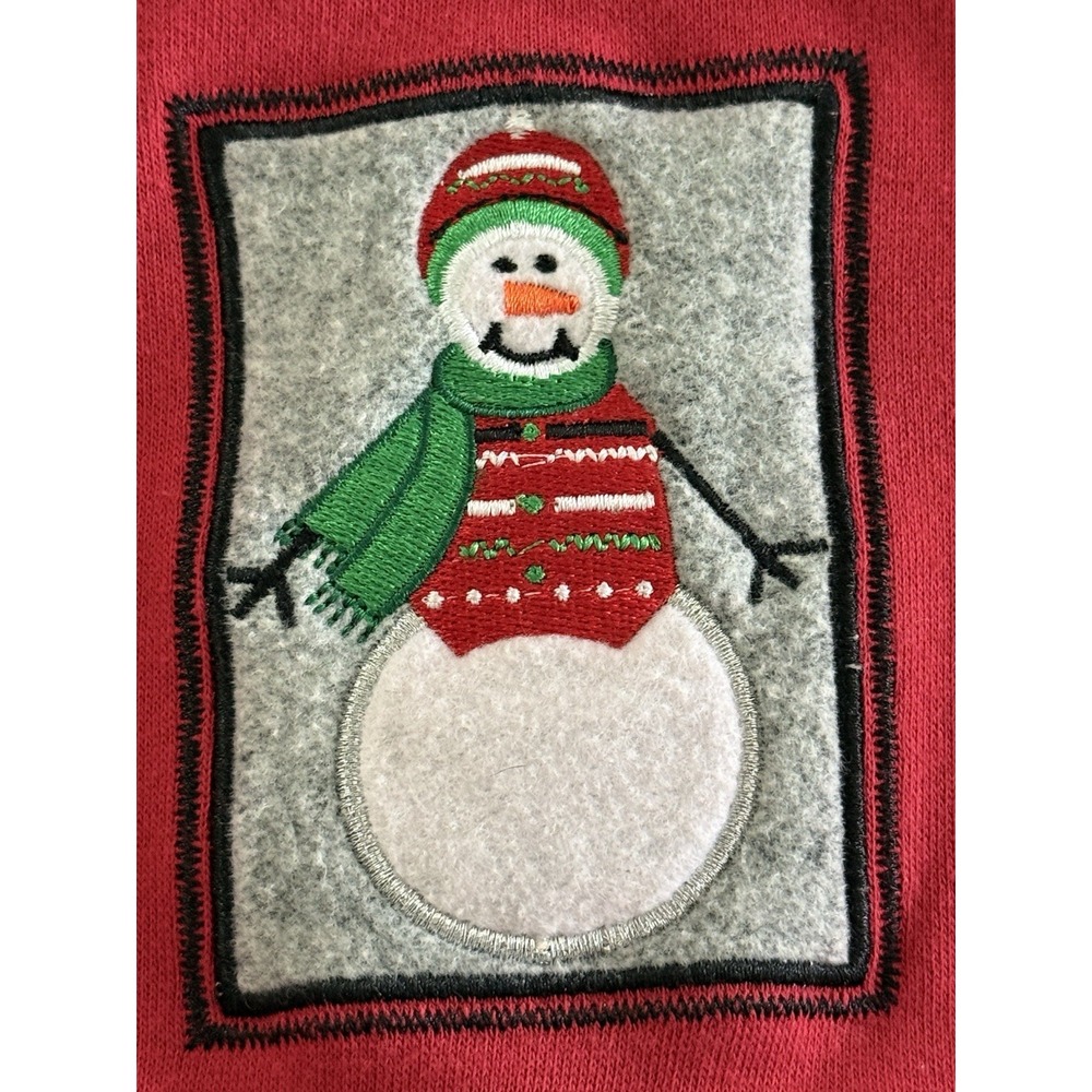 VTG Holiday Traditions Red Grandma Cardigan XL w/Embroidered Christmas Patches - Picture 5 of 11